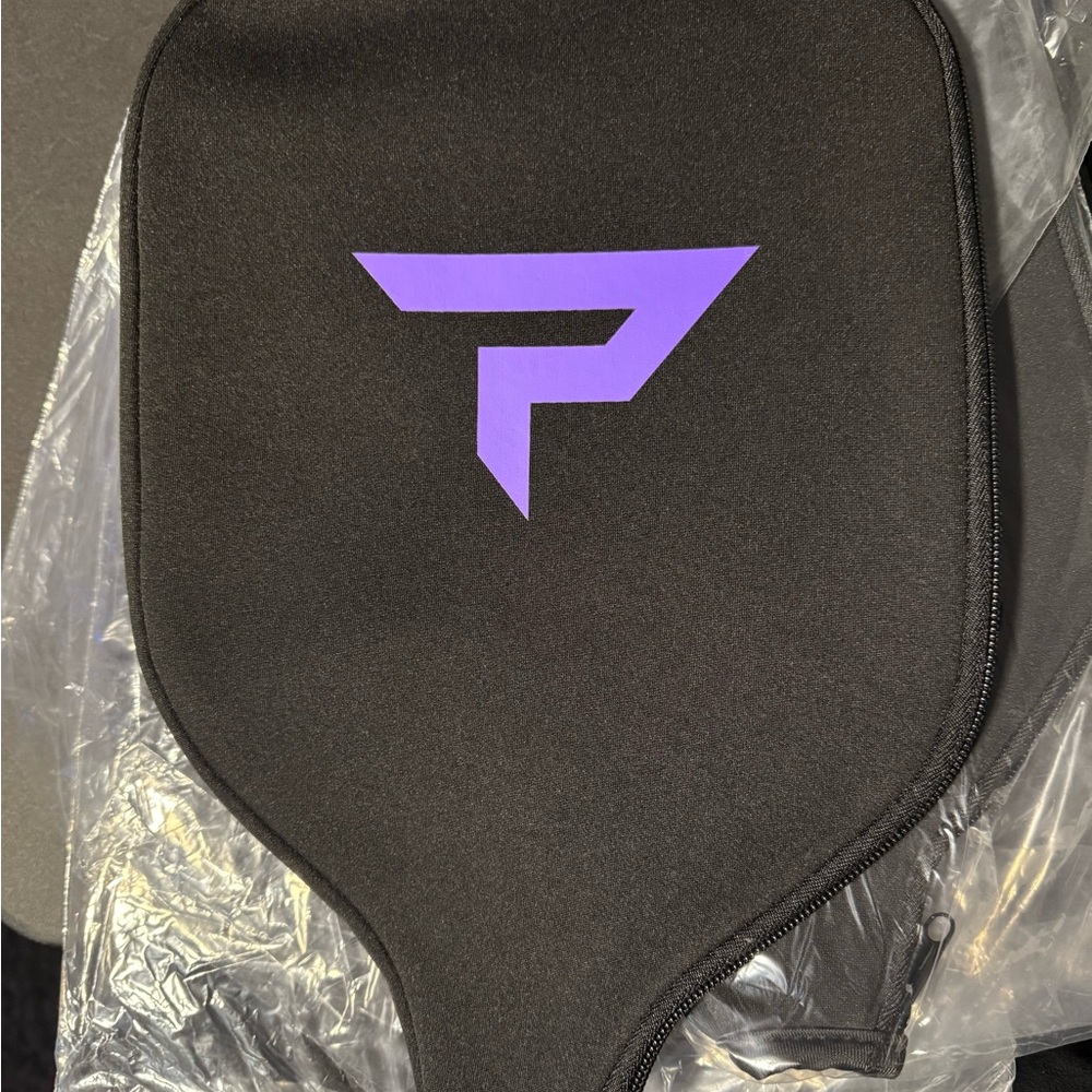 New-Paddletek Black Pickleball Paddle Cover with Purple Logo